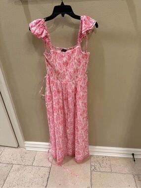 Vineyard Vines Pink & Cream Floral Midi Dress - Edie Cotton Candy